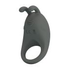 Ерекційне віброкільце PRETTY LOVE Master Ring з вусиками для клітора, сіре, 7.5 х 4 см вид 4
