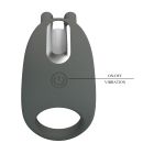 Эрекционное виброкольцо PRETTY LOVE Master Ring с усиками для клитора, серое, 7.5 х 4 см вид 9