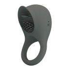 Эрекционное виброкольцо PRETTY LOVE Master Ring со стимулятором клитора с язычком, серое, 8 х 4 см вид 4