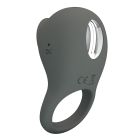 Эрекционное виброкольцо PRETTY LOVE Master Ring со стимулятором клитора с язычком, серое, 8 х 4 см вид 5
