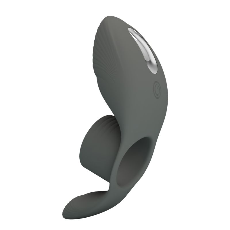 Эрекционное виброкольцо PRETTY LOVE Master Ring, серое, 11 х 4.5 см вид 5