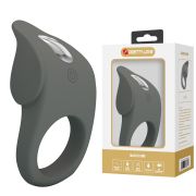 Ерекційне віброкільце PRETTY LOVE Master Ring силіконове, сіре, 8.7 х 5 см