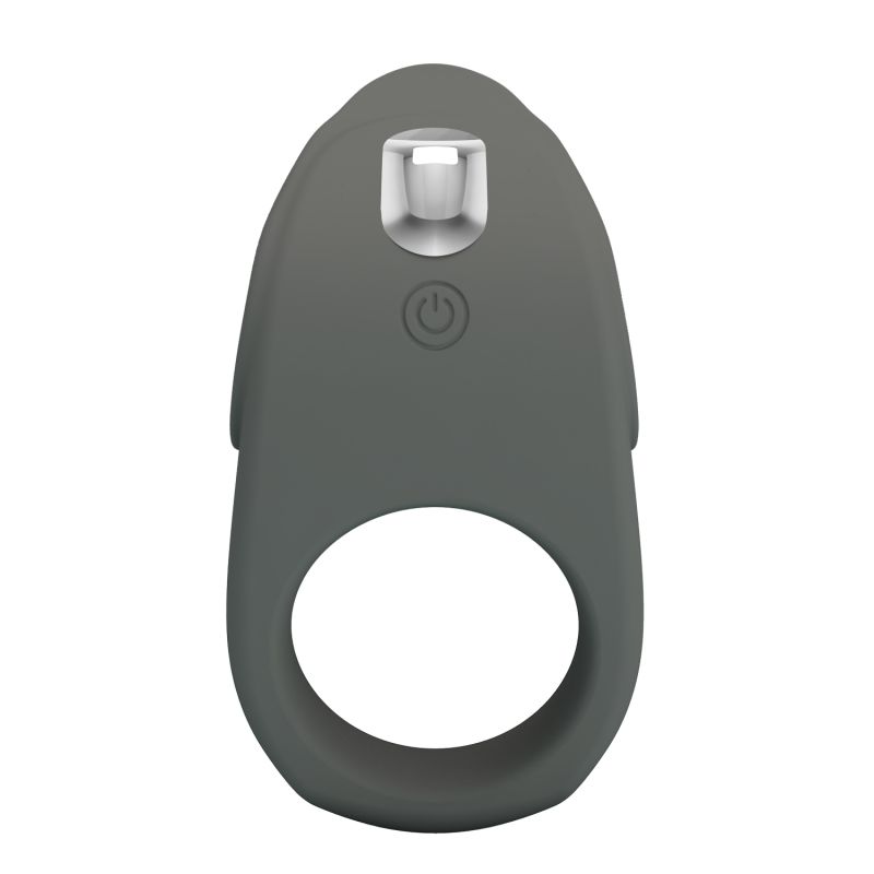 Ерекційне віброкільце PRETTY LOVE Master Ring силіконове, сіре, 8.7 х 5 см вид 3