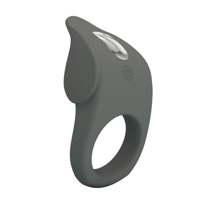 Ерекційне віброкільце PRETTY LOVE Master Ring силіконове, сіре, 8.7 х 5 см вид 5