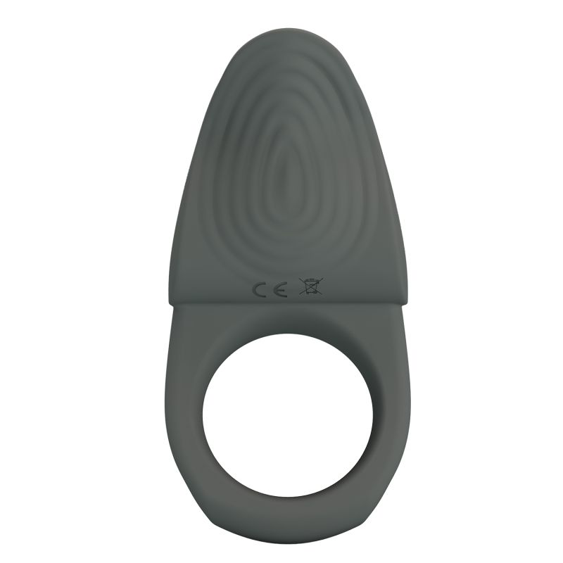 Ерекційне віброкільце PRETTY LOVE Master Ring силіконове, сіре, 8.7 х 5 см вид 6