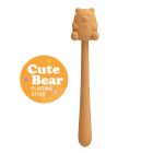 Міні-вібратор на паличці PRETTY LOVE Cute Bear гнучкий, жовтий, 13.3 х 1.2 см вид 4