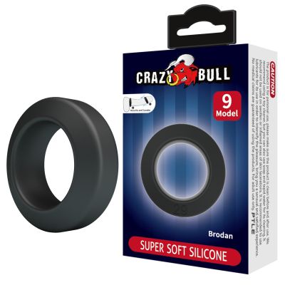 Эрекционное кольцо Crazy Bull Model 9 Brodan, чёрное, 5.5 х 1 см