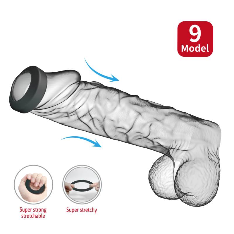 Ерекційне кільце Crazy Bull Model 9 Brodan, чорне, 5.5 х 1 см вид 3