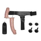 Двойной страпон с вибрацией Ultra Passionate Harness Dual Vibration с проводным пультом управления вид 5