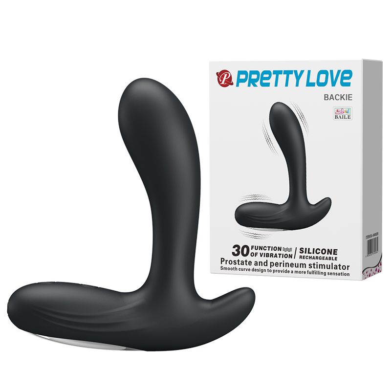 Вібромасажер простати мультишвидкісний PRETTY LOVE Beckie чорний, 12.5 х 3.5 см вид 2