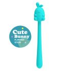 Вібратор на паличці Pretty Love Cute Bunny гнучкий, блакитний, 14.2 х 1.8 см вид 3