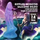 Фаллоимитатор силиконовый Power Monsters Atlanteans на присоске, фиолетово-синий, 19 х 5,4 см вид 2
