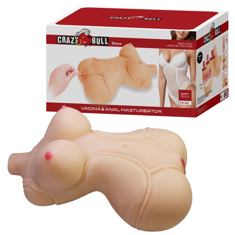 Мастурбатор-торс CRAZY BULL Diana, реалістичний, 37 см х 22 см вид 2