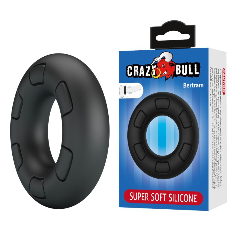 Ерекційне кільце Crazy Bull Bertram, чорне, 6,6 х 1,8 см вид 2