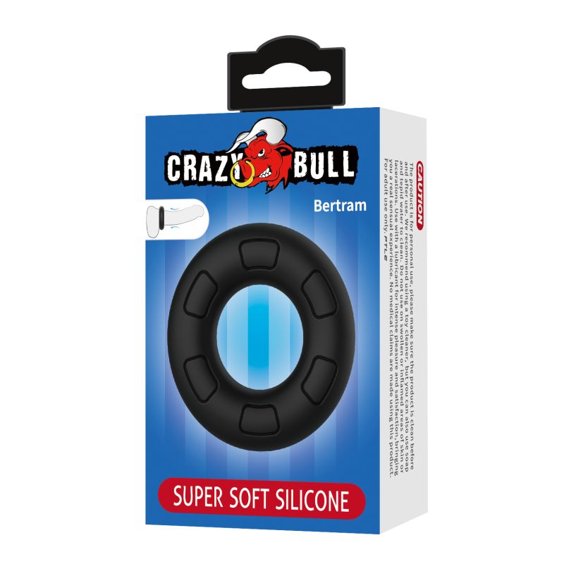 Ерекційне кільце Crazy Bull Bertram, чорне, 6,6 х 1,8 см вид 9