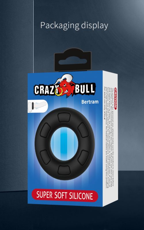 Ерекційне кільце Crazy Bull Bertram, чорне, 6,6 х 1,8 см вид 18
