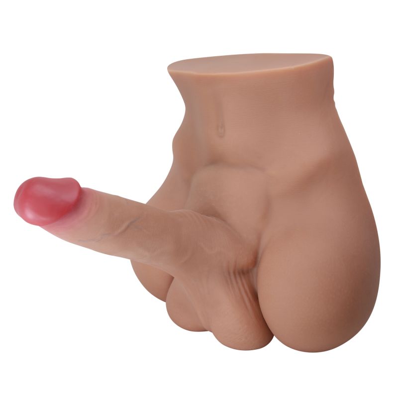 Мастурбатор реалістичний CRAZY BULL Rhynе пеніс та анус, бежевий, 24,6×23,7 см вид 4