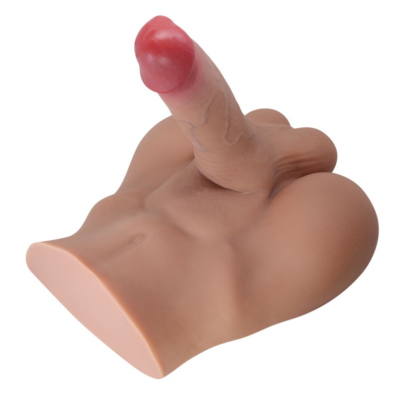 Мастурбатор реалістичний CRAZY BULL Rhynе пеніс та анус, бежевий, 24,6×23,7 см вид 5