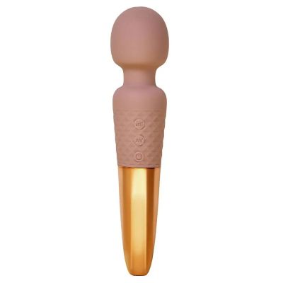 Вібратор мікрофон Sweet Em Velvet Lure, 28 режимів вібрації, бежевий із золотом
