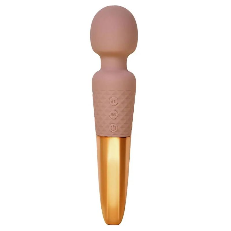 Вібратор мікрофон Sweet Em Velvet Lure, 28 режимів вібрації, бежевий із золотом вид 2