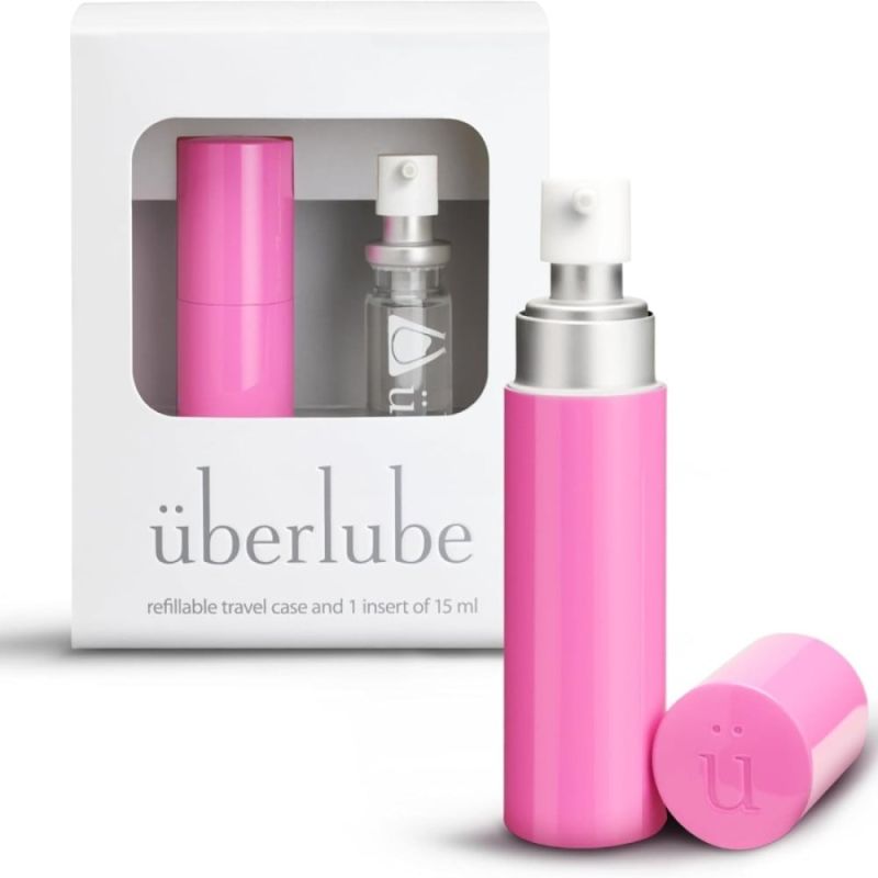 Набір для подорожей: Лубрикант на силіконовій основі Uberlube у рожевому футлярі, 15 мл вид 2