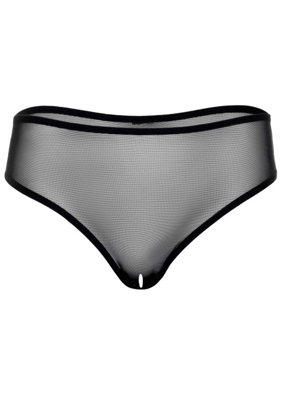 Трусики прозорі з відкритим доступом Daring Intimates Alexa, чорний, S/M вид 4