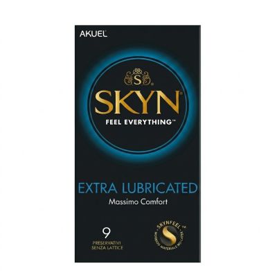 Презервативы безлатексные (полиизопрен) Skyn Extra Lubricated, с дополнительной смазкой, 9 шт