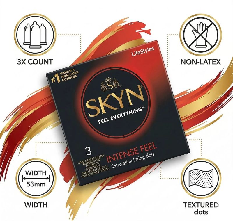 Презерватив SKYN Intense Feel безлатексний (полізопрен), 3 шт. вид 3