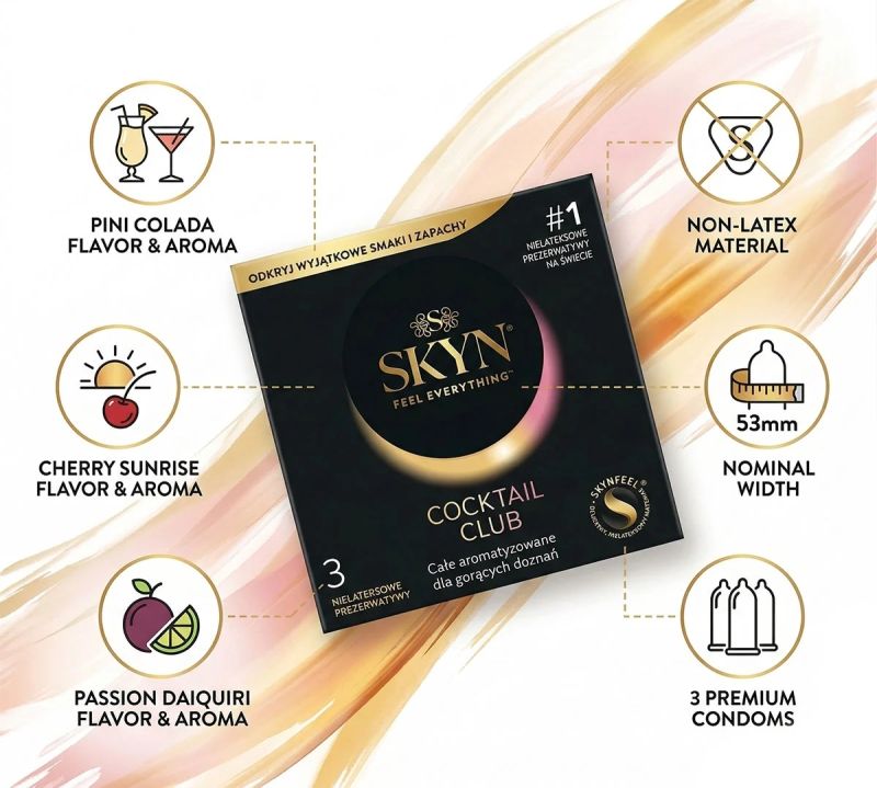 Презервативы SKYN Cocktail безлатексные (полиизопрен), 3 шт вид 3