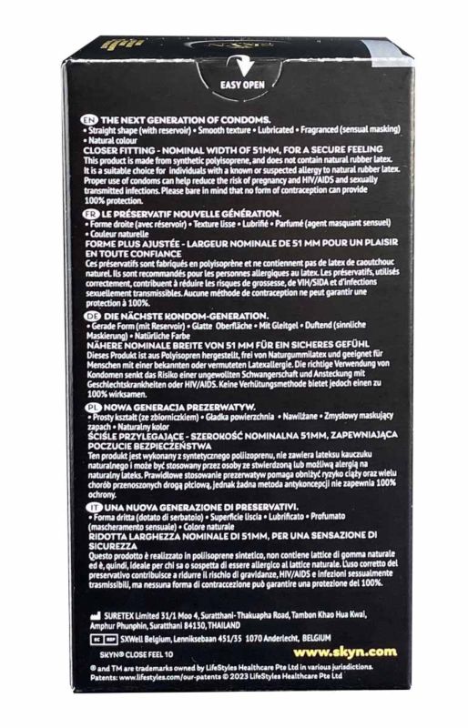Презервативы с рельефом Skyn Close Feel, безлатексные (полиизопрен), 10 шт вид 4
