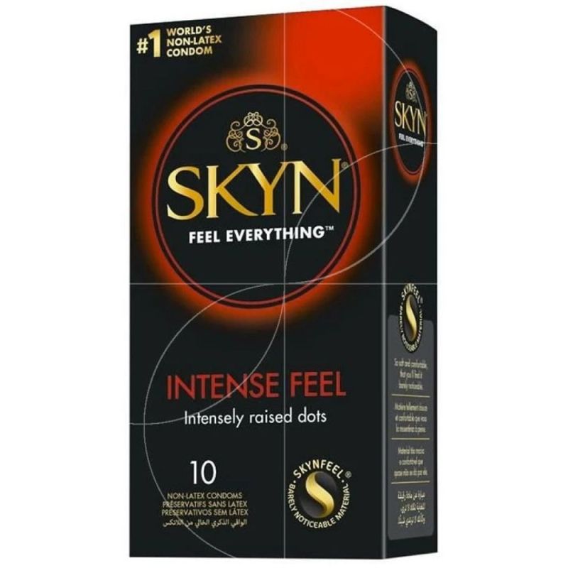 Презервативы с рельефом Skyn Intense Feel, безлатексные (полиизопрен), 10 шт вид 2