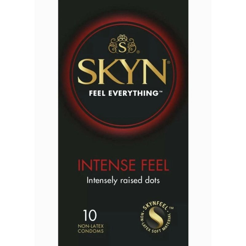 Презервативи з рельєфом Skyn Intense Feel, безлатексні (поліізопрен), 10 шт вид 3