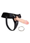 Трусики для страпону Ouch!, шкіряні, чорні, One Size вид 3