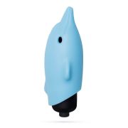 Міні-вібратор у вигляді дельфіна Crushios Dolphin з 10 швидкостями, блакитний