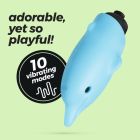 Міні-вібратор у вигляді дельфіна Crushios Dolphin з 10 швидкостями, блакитний вид 6