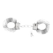 Наручники Love Cuffs Crushious металеві, з білим хутром