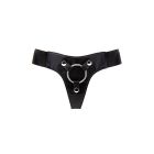 Трусики для страпона REALROCK Elastic Harness з кільцем, шкіряні, чорні, One Size (S-XL) вид 5