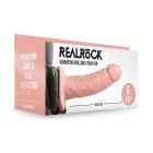 Страпон порожнистий з вібрацією REALROCK, з пультом, бежевий, 16 × 4.6 см вид 7