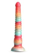 Фалоімітатор рельєфний NS Novelties Colours на присосці, різнокольоровий, 23 см