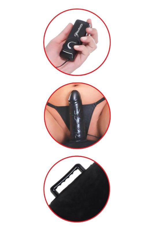 Секс-машина Inflatable Luv с реалистичным вибратором надувная, черная вид 9