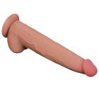 Фаллоимитатор реалистичный гигант Lovetoy беж, 34 х 6.2 см вид 4