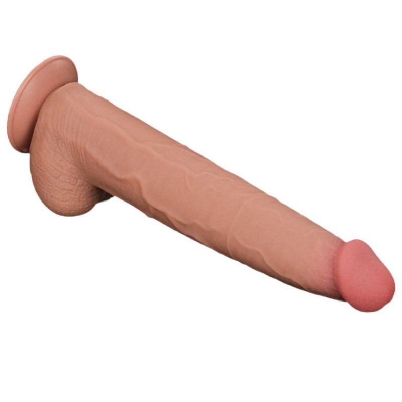 Фалоімітатор реалістичний гігант  Lovetoy, бежевий, 34 × 6,2 см вид 4