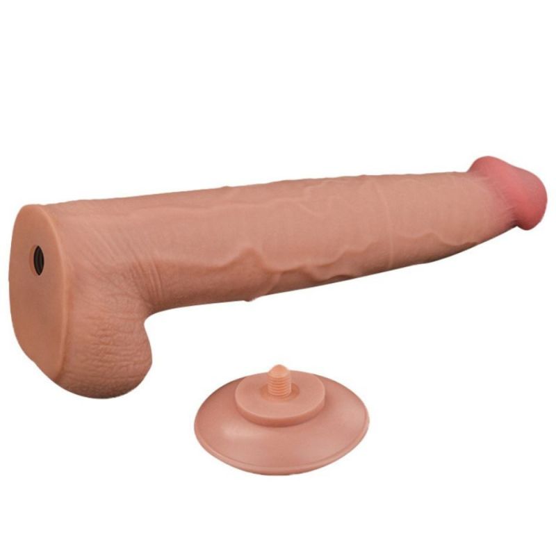Фаллоимитатор реалистичный гигант Lovetoy беж, 34 х 6.2 см вид 5