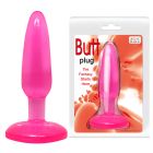 Анальна пробка на присосці BAILE Butt Plug, рожева, 14×3.5 см вид 2