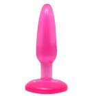 Анальна пробка на присосці BAILE Butt Plug, рожева, 14×3.5 см вид 4