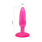 Анальна пробка на присосці BAILE Butt Plug, рожева, 14×3.5 см вид 8