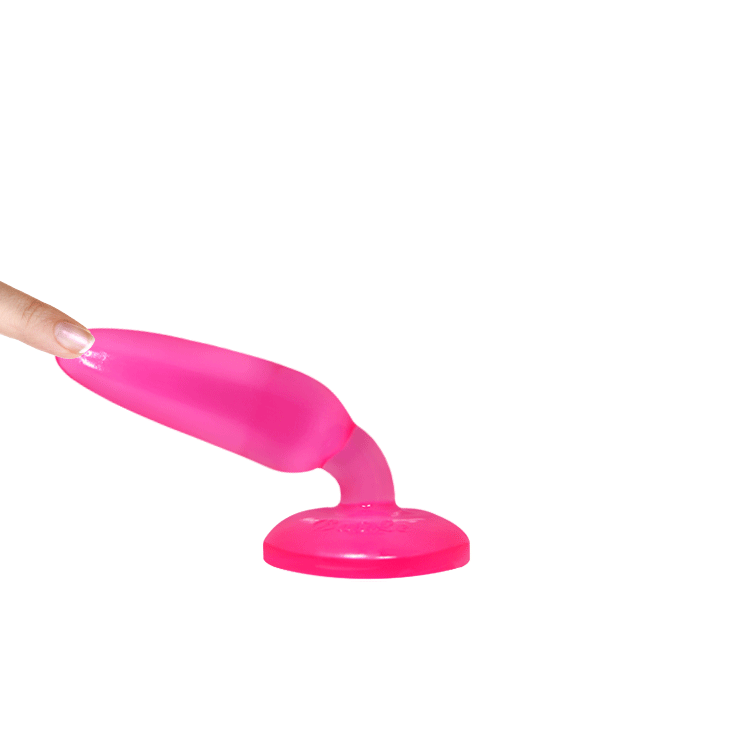 Анальна пробка на присосці BAILE Butt Plug, рожева, 14×3.5 см вид 9