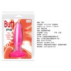 Анальна пробка на присосці BAILE Butt Plug, рожева, 14×3.5 см вид 10
