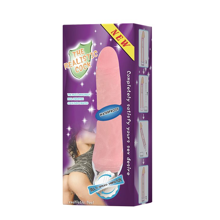 Вібратор реалістичний Baile The Realistic Cock, бежевий, 21.5 х 4 см вид 10