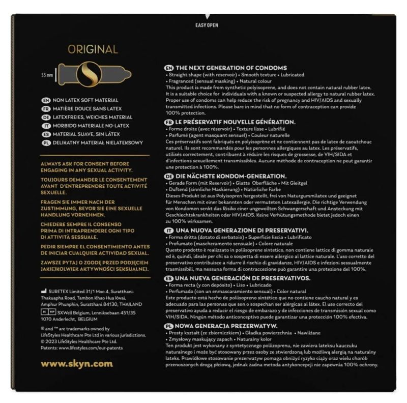 Презервативы безлатексные (полиизопрен) Skyn Original, 10 шт вид 4